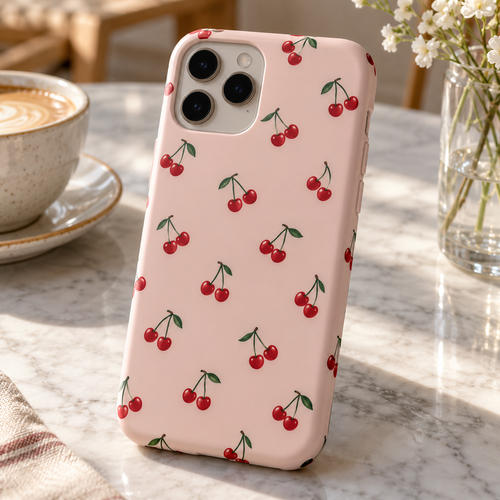 Cherry Note Phone Case — artwork visualisation